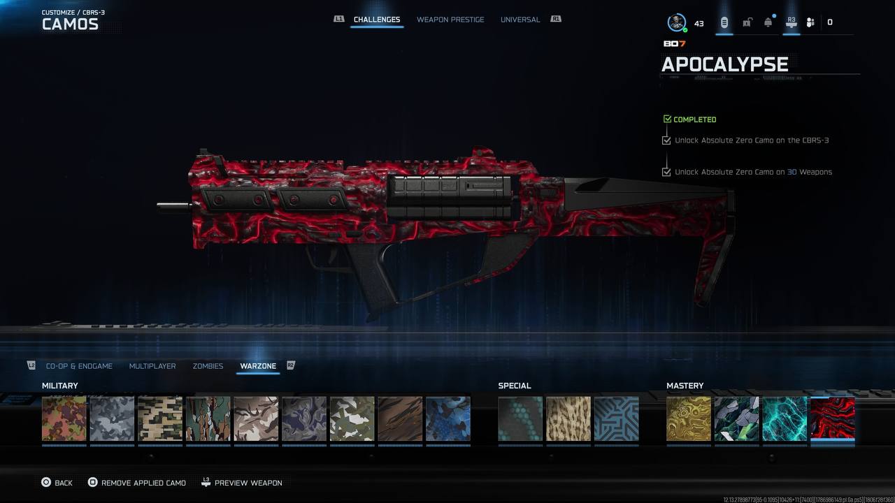3 camo mastery+battlepass 2